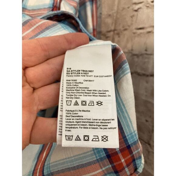 Timberland Shirt Mens Large Multicolor Plaid Button Up Regular Fit Cotton - Picture 14 of 14